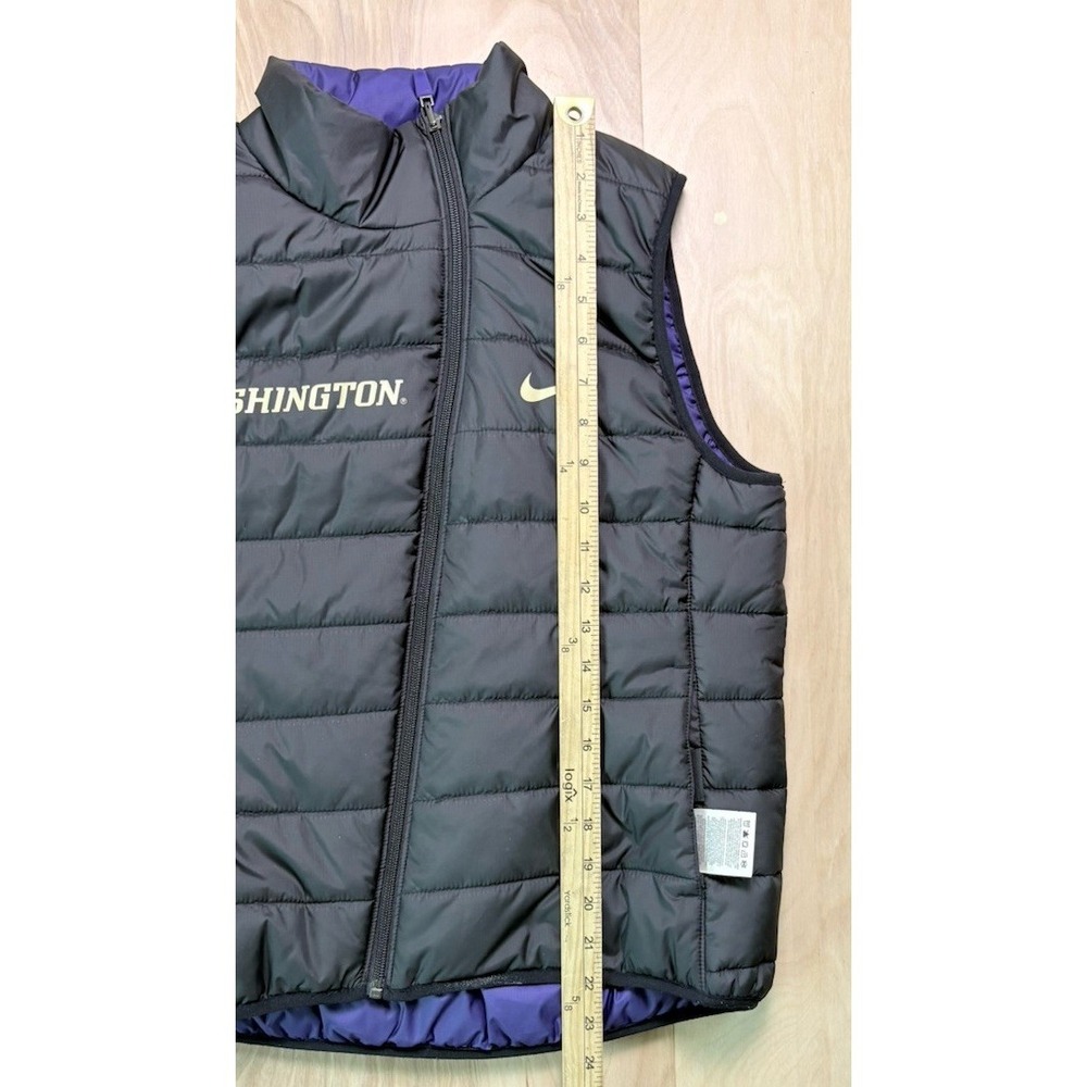 Nike Reversible Puffer Vest Washington State Women's S Purple Black Athletic - Picture 8 of 8
